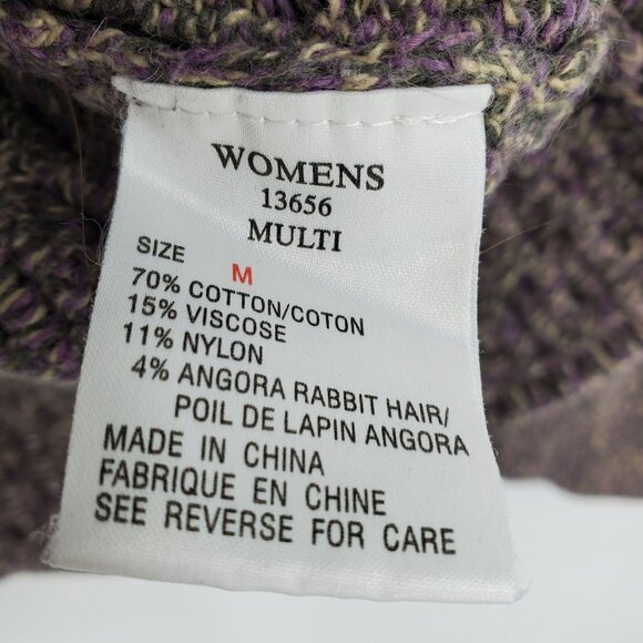 Vintage Woolrich Mock Neck Fair Isle Textured Grandma Sweater Size Medium - Picture 9 of 9